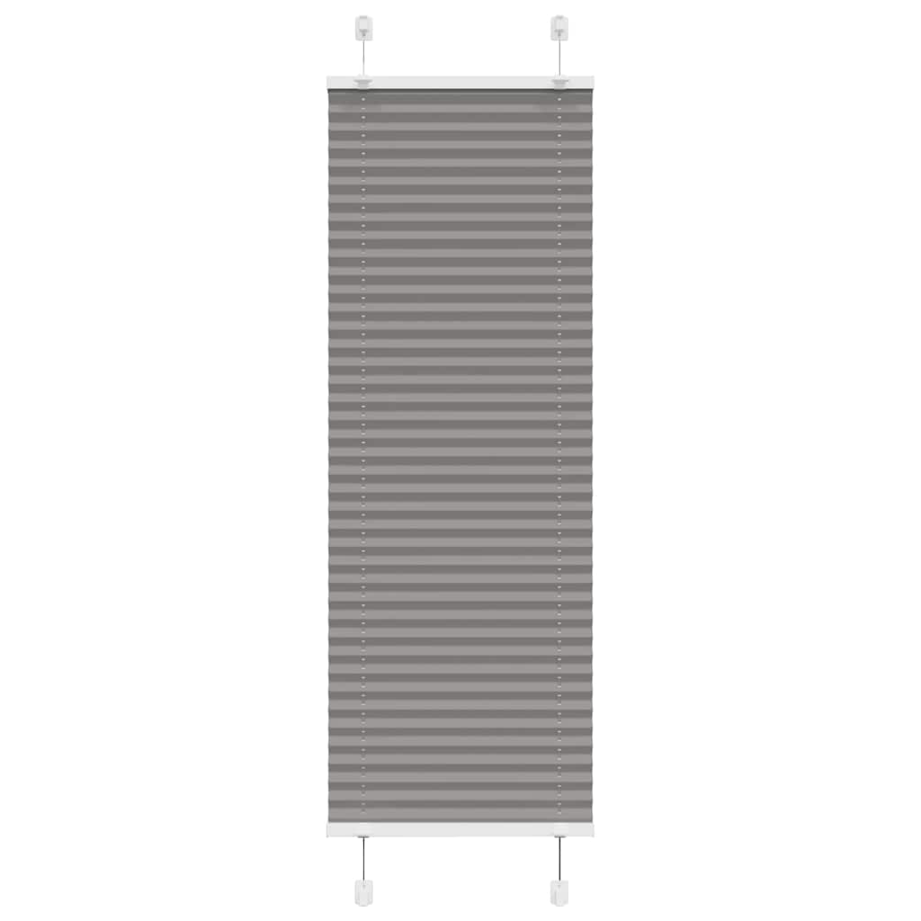 Pleated Blind Anthracite 45x150 cm Fabric Width 44.4 cm Polyester - Sid & Sam