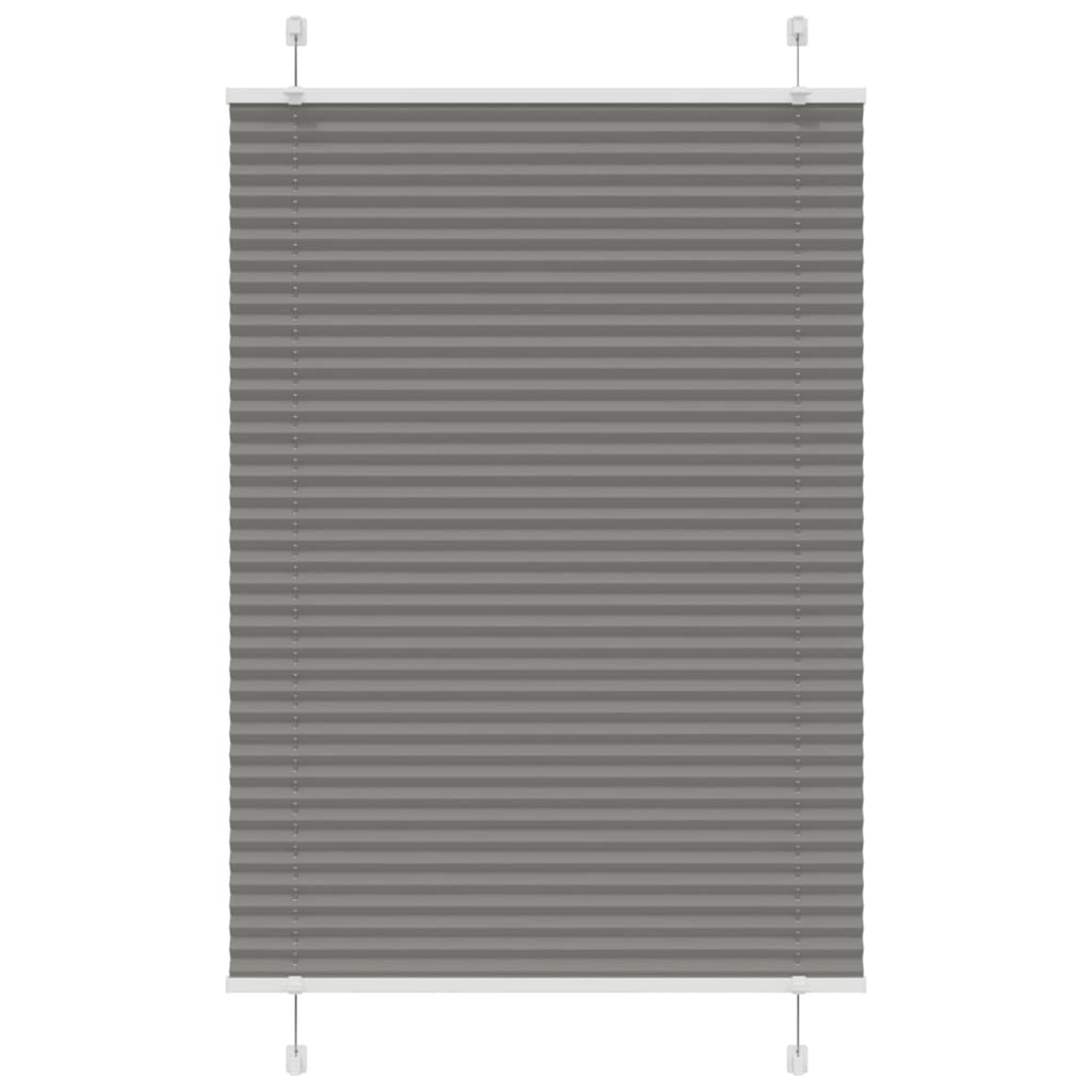 Pleated Blind Anthracite 85x150 cm Fabric Width 84.4 cm Polyester - All Things Good