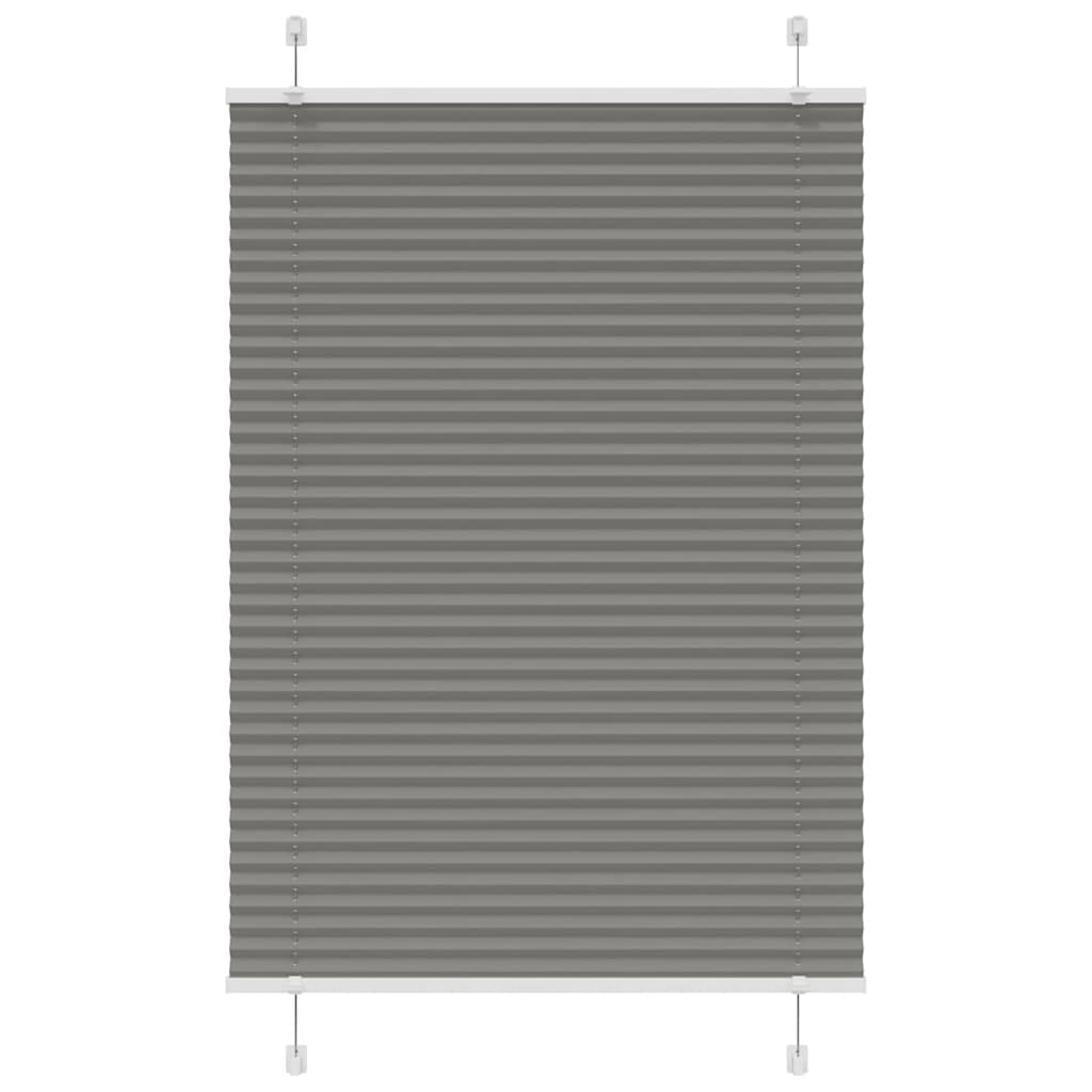 Pleated Blind Anthracite 95x150 cm Fabric Width 94.4 cm Polyester - Charlotte Dunes