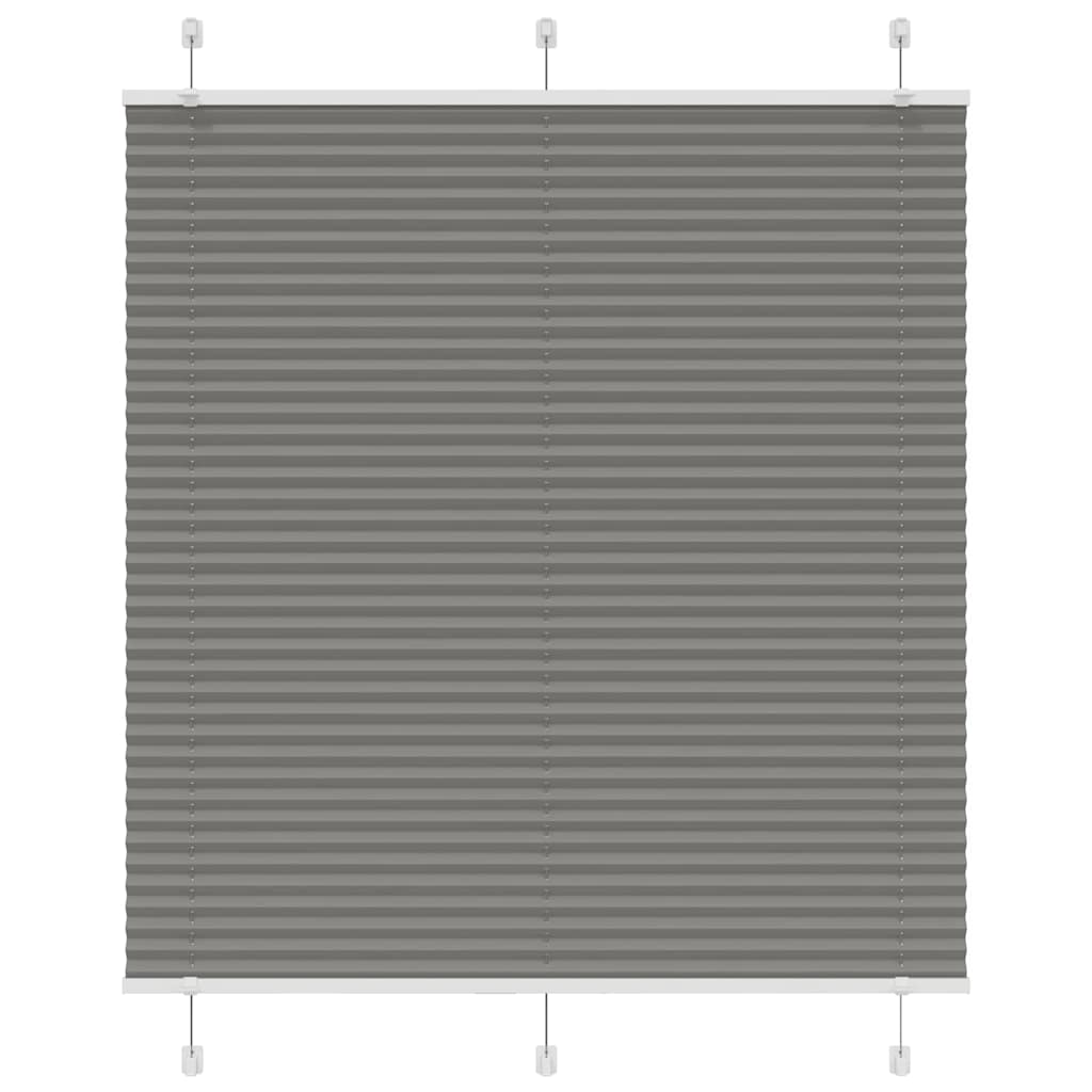 Pleated Blind Anthracite 120x150 cm Fabric Width 119.4 cm Polyester - Style and Chic