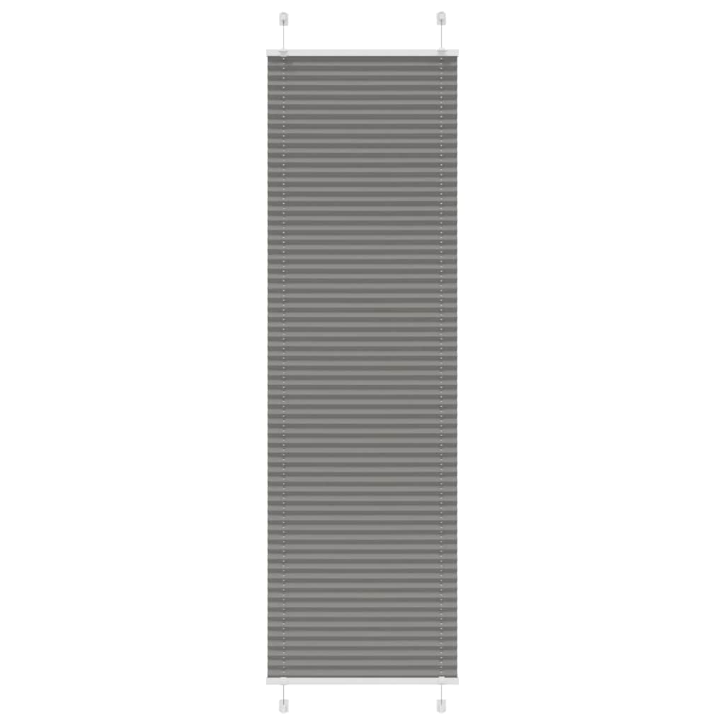 Pleated Blind Anthracite 55x200 cm Fabric Width 54.4 cm Polyester - Charlotte Dunes