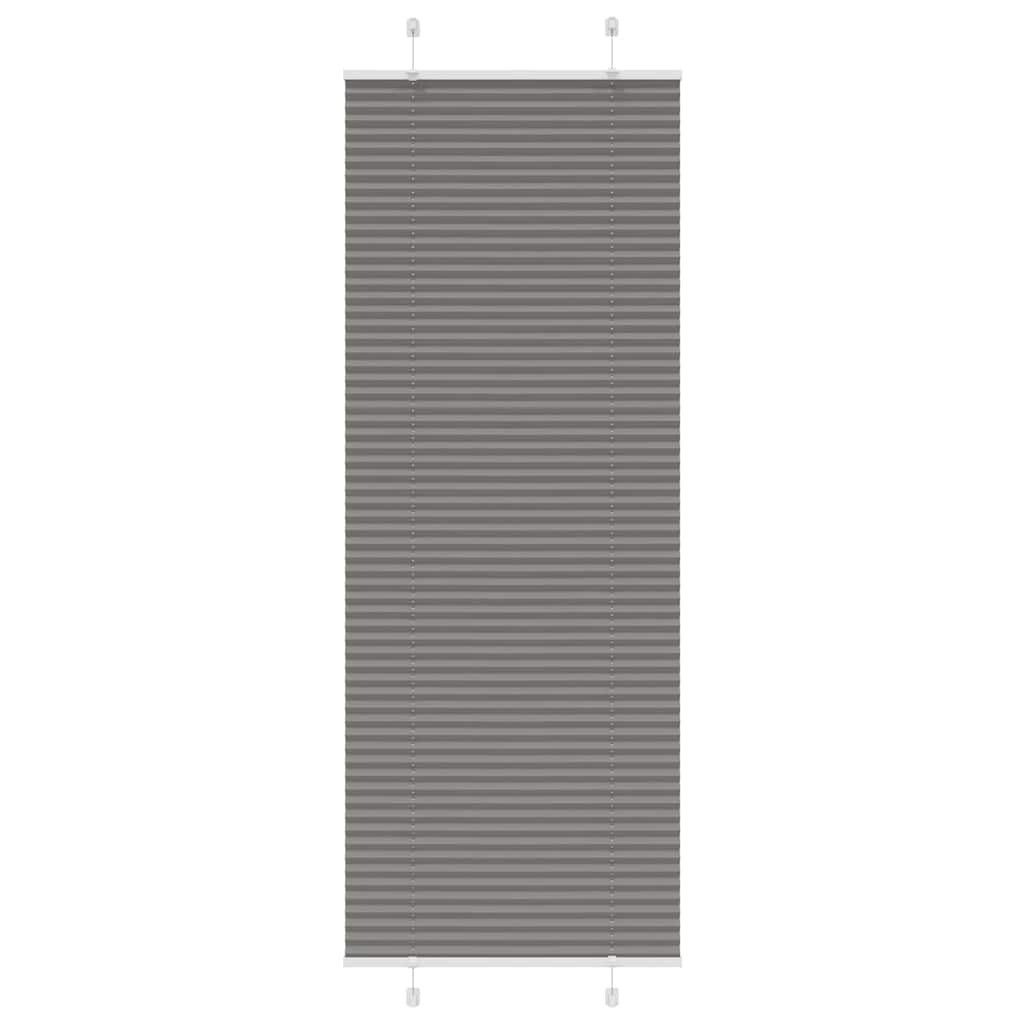 Pleated Blind Anthracite 70x200 cm Fabric Width 69.4 cm Polyester - Discount Dealers