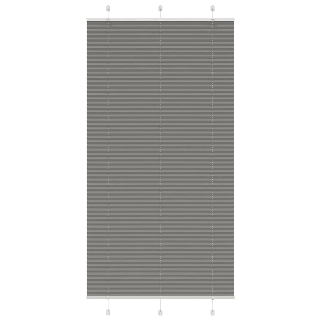 Pleated Blind Anthracite 105x200 cm Fabric Width 104.4 cm Polyester - Brittle & Co