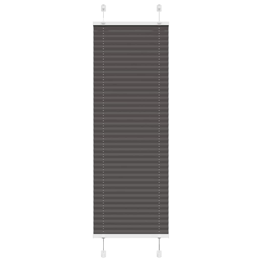 Pleated Blind Black 40x100 cm Fabric Width 39.4 cm Polyester - Direct Imports