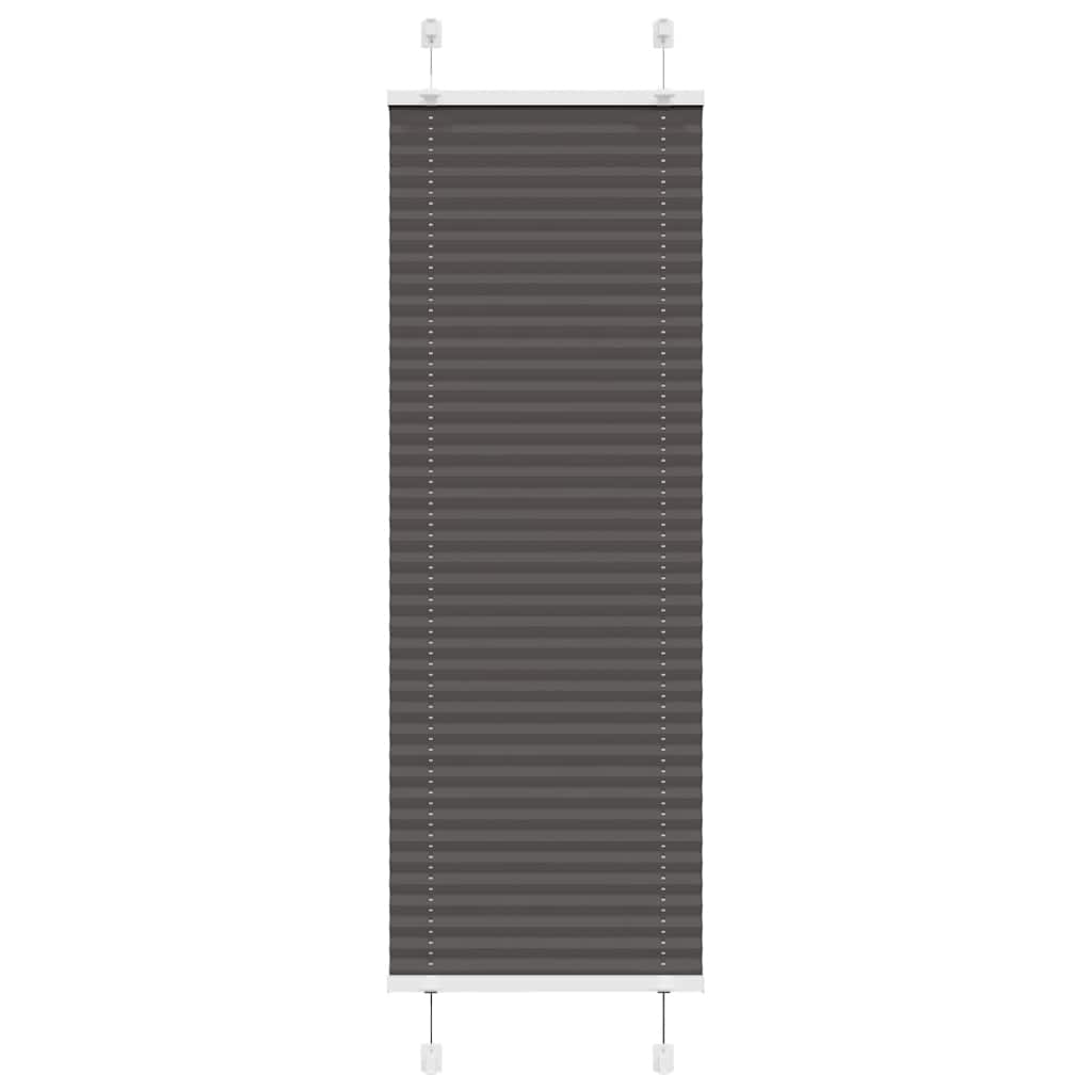 Pleated Blind Black 45x100 cm Fabric Width 44.4 cm Polyester - Brittle & Co