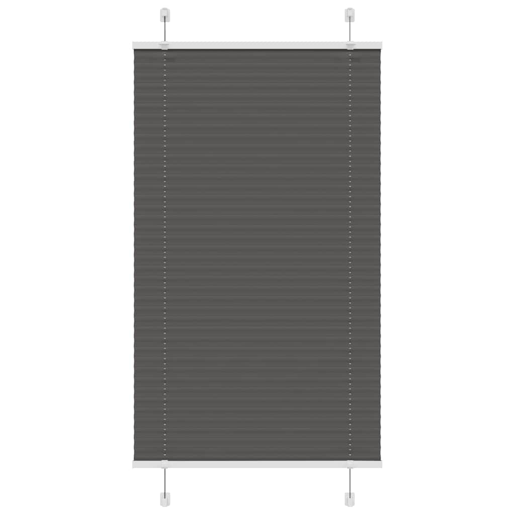 Pleated Blind Black 70x100 cm Fabric Width 69.4 cm Polyester - Charlotte Dunes