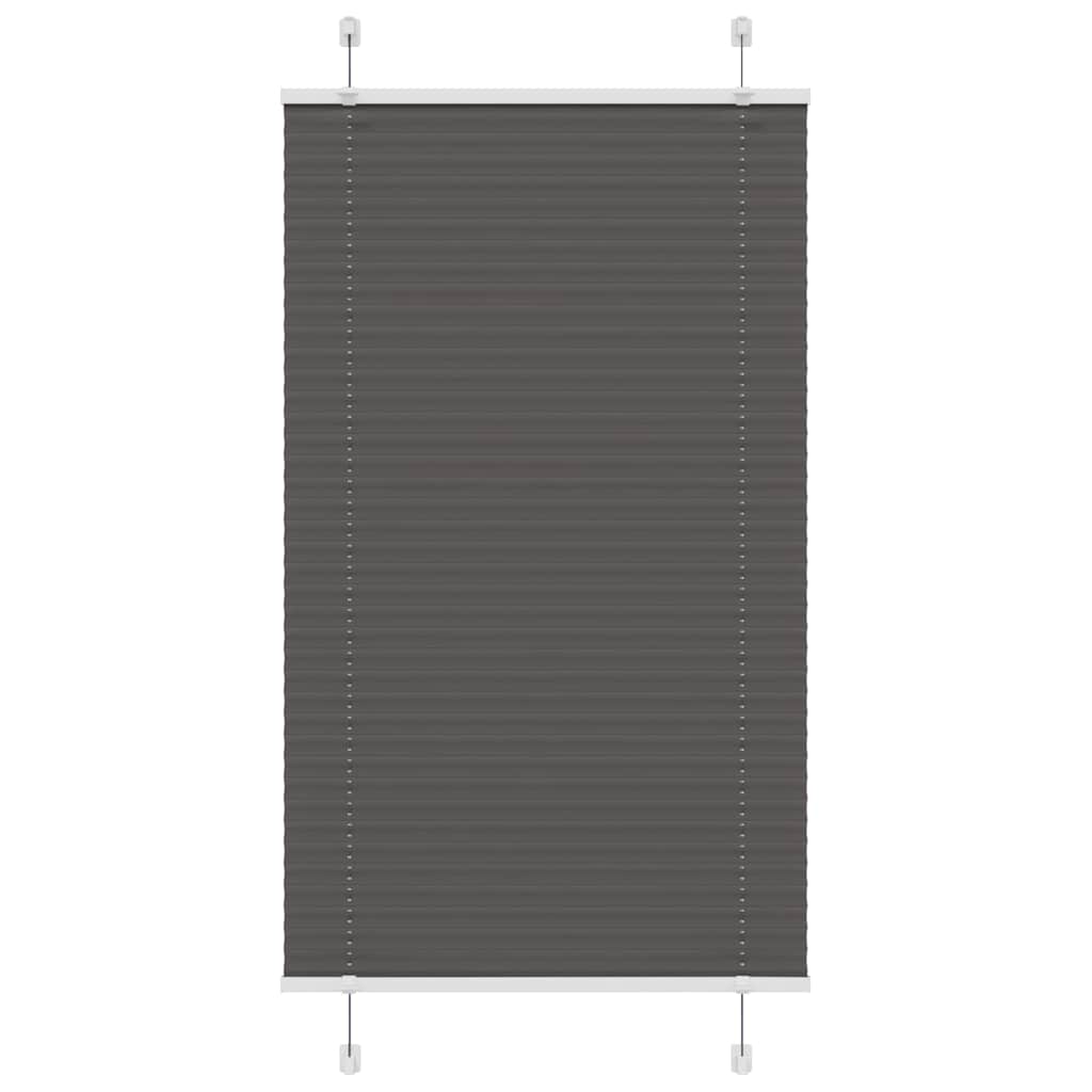 Pleated Blind Black 75x100 cm Fabric Width 74.4 cm Polyester - Charlotte Dunes