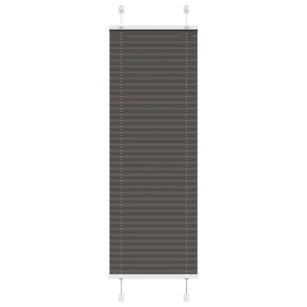 Pleated Blind Black 45x150 cm Fabric Width 44.4 cm Polyester - The Home Maker