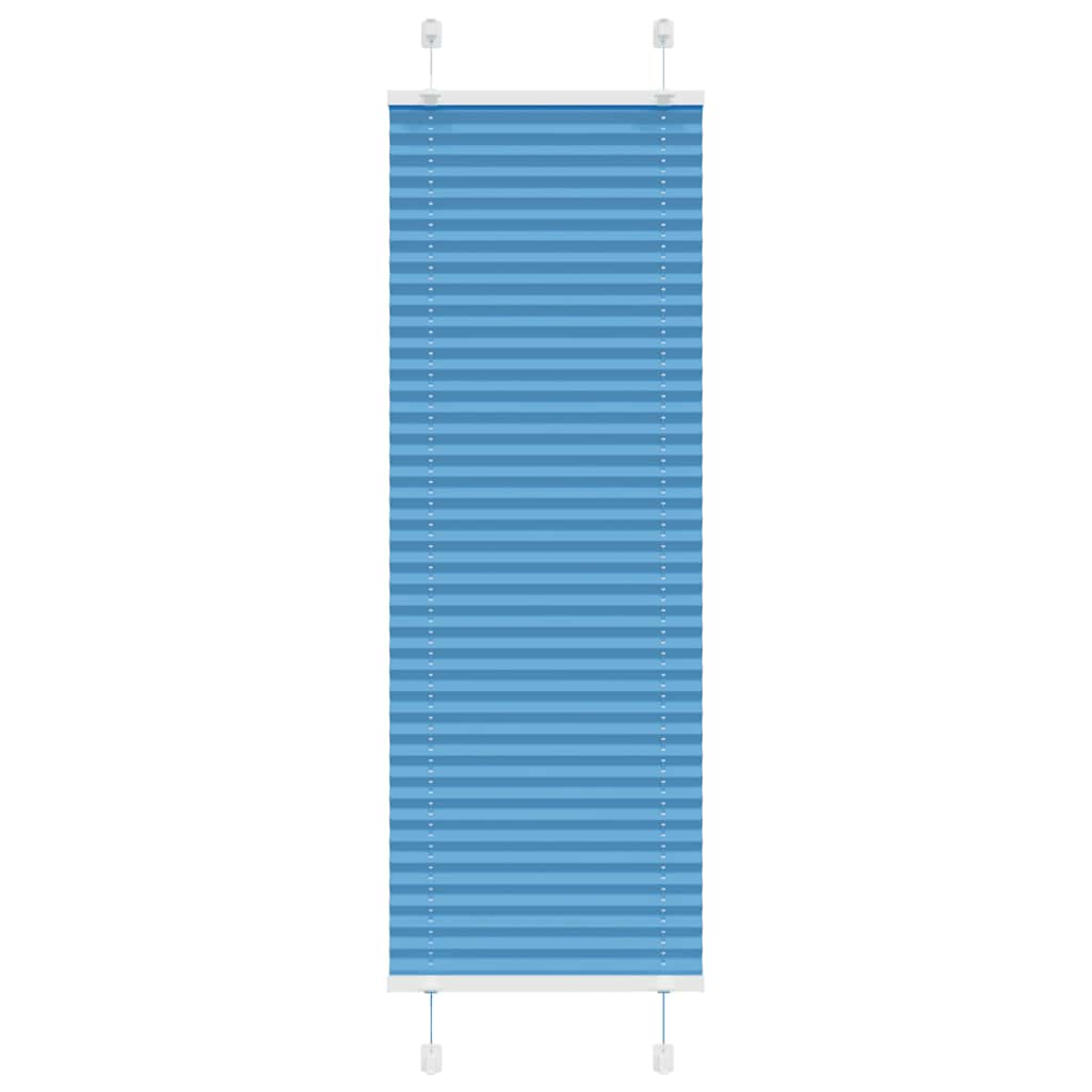 Pleated Blind Blue 40x100 cm Fabric Width 39.4 cm Polyester - Brittle & Co