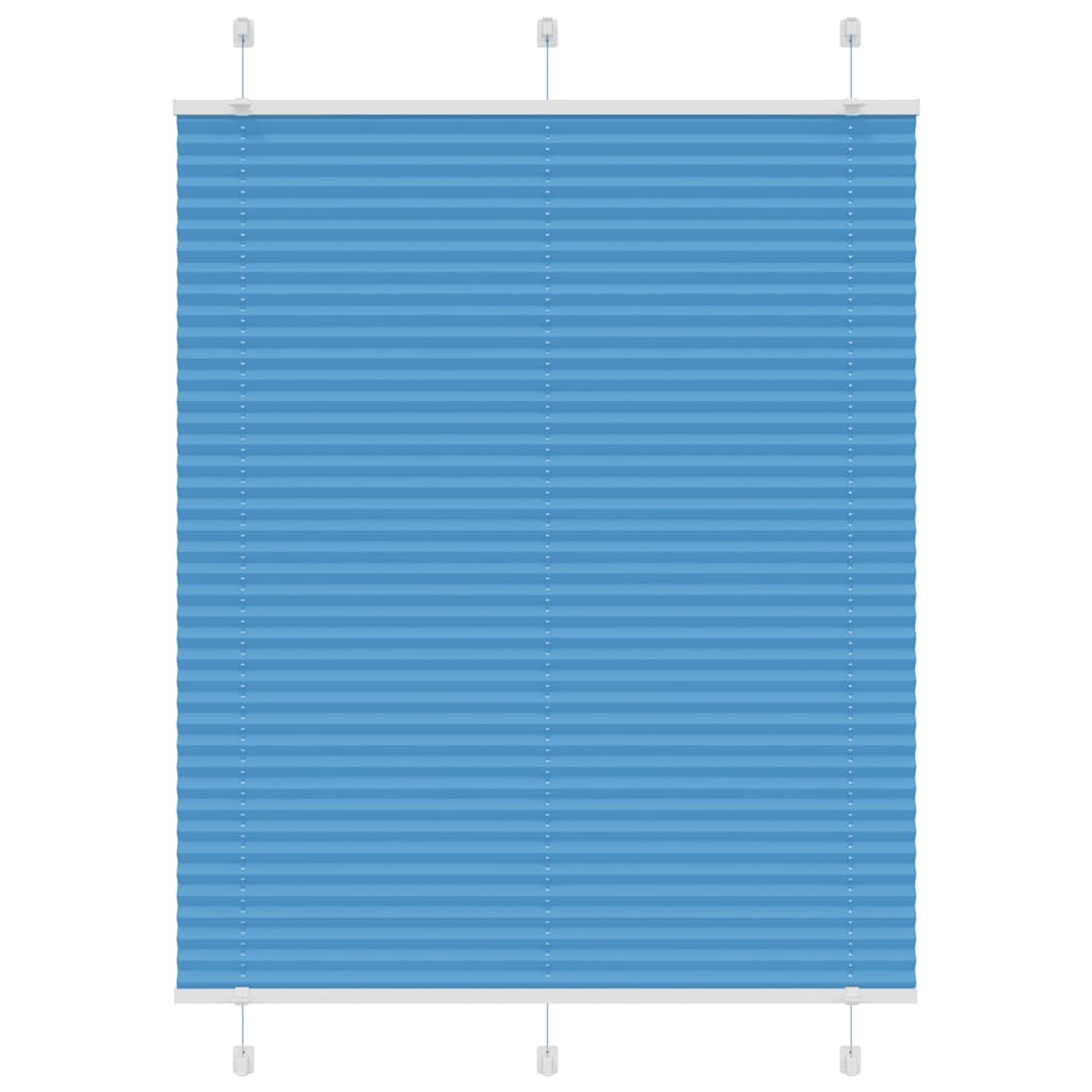 Pleated Blind Blue 105x100 cm Fabric Width 104.4 cm Polyester - Direct Imports