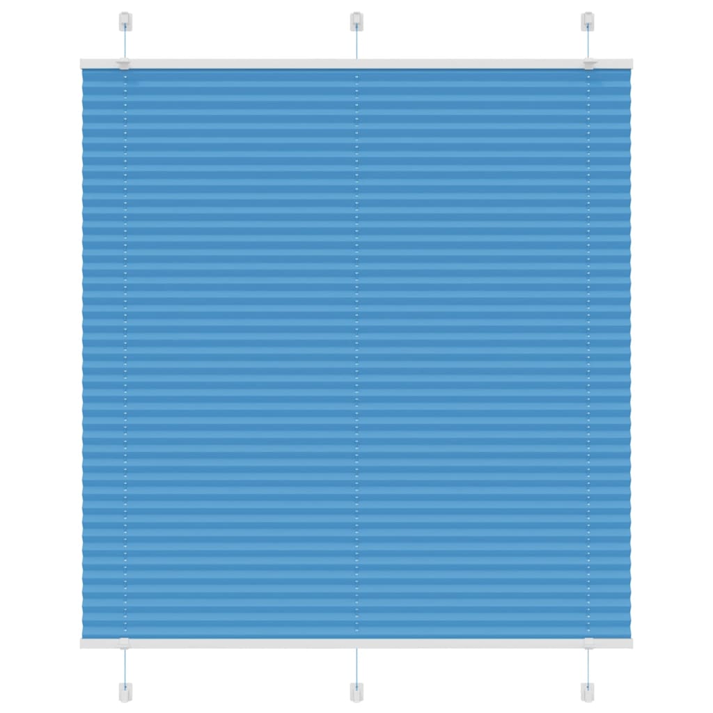 Pleated Blind Blue 115x100 cm Fabric Width 114.4 cm Polyester - Brittle & Co