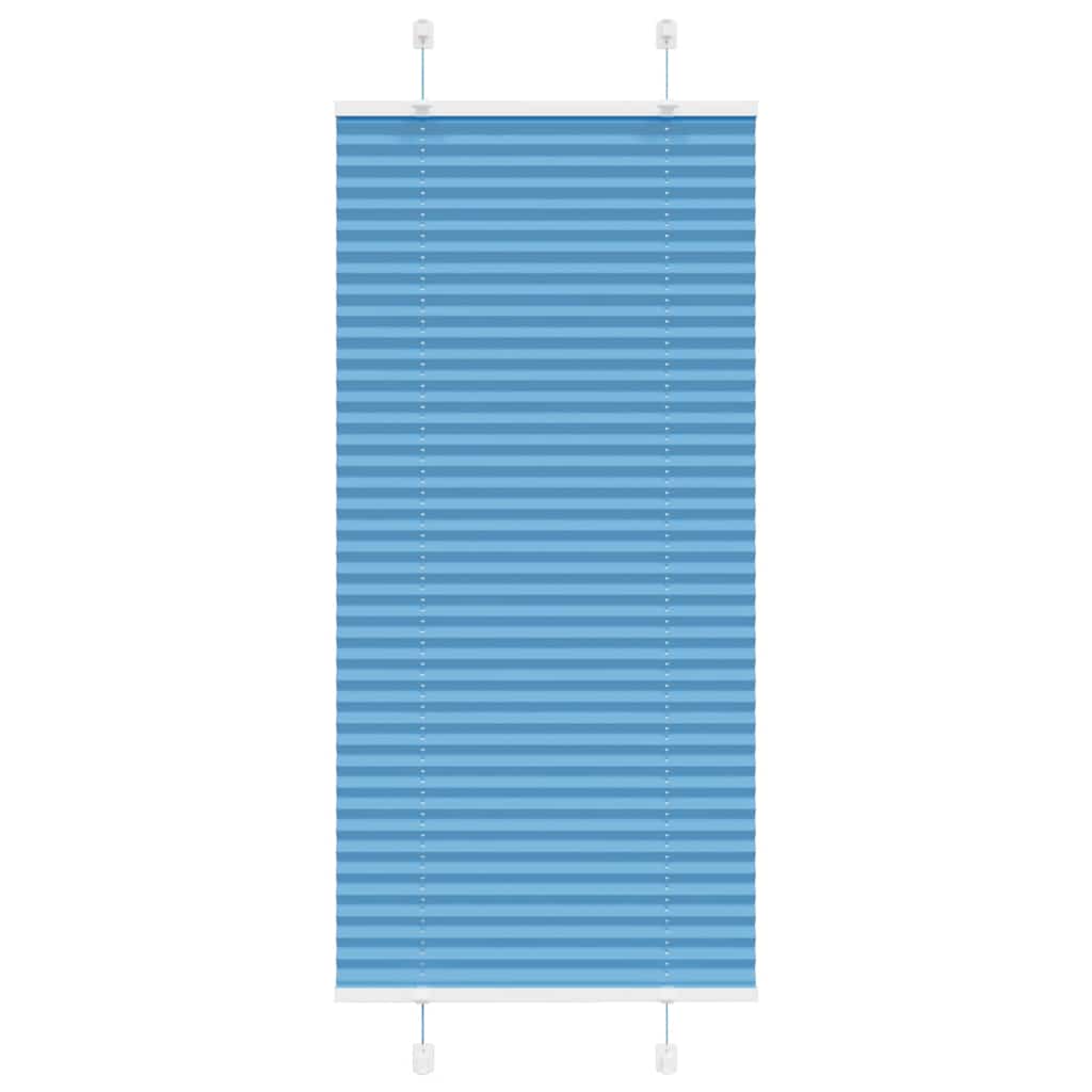 Pleated Blind Blue 55x150 cm Fabric Width 54.4 cm Polyester - Brittle & Co