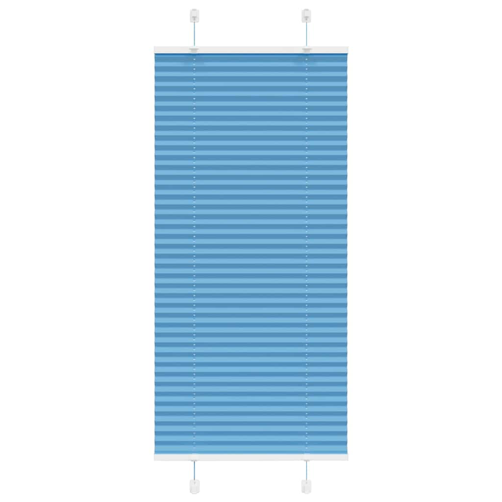 Pleated Blind Blue 65x150 cm Fabric Width 64.4 cm Polyester - Merkel Designers