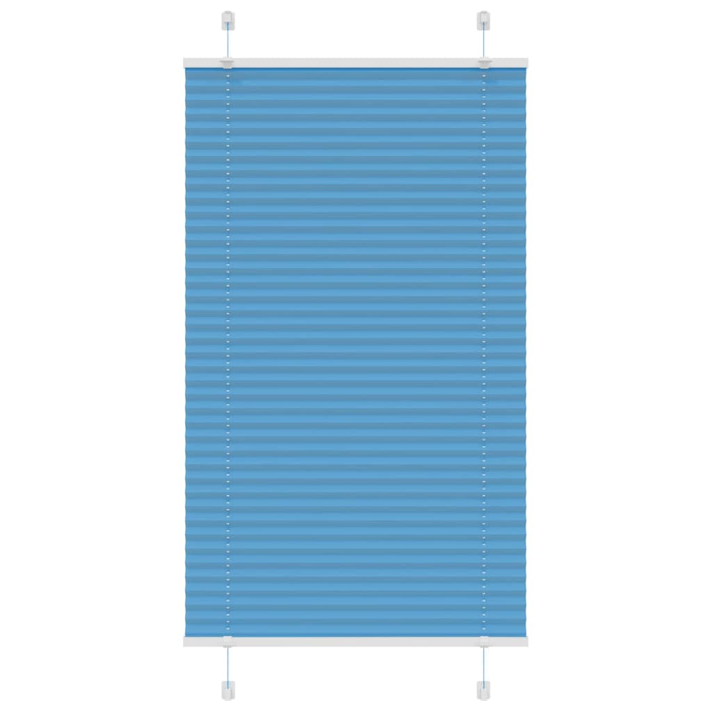 Pleated Blind Blue 70x150 cm Fabric Width 69.4 cm Polyester - Discount Dealers