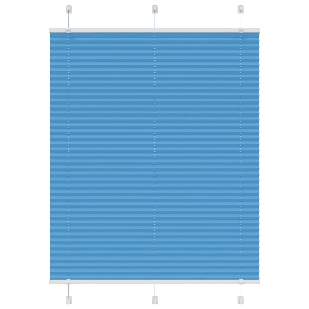 Pleated Blind Blue 110x150 cm Fabric Width 109.4 cm Polyester - Sid & Sam