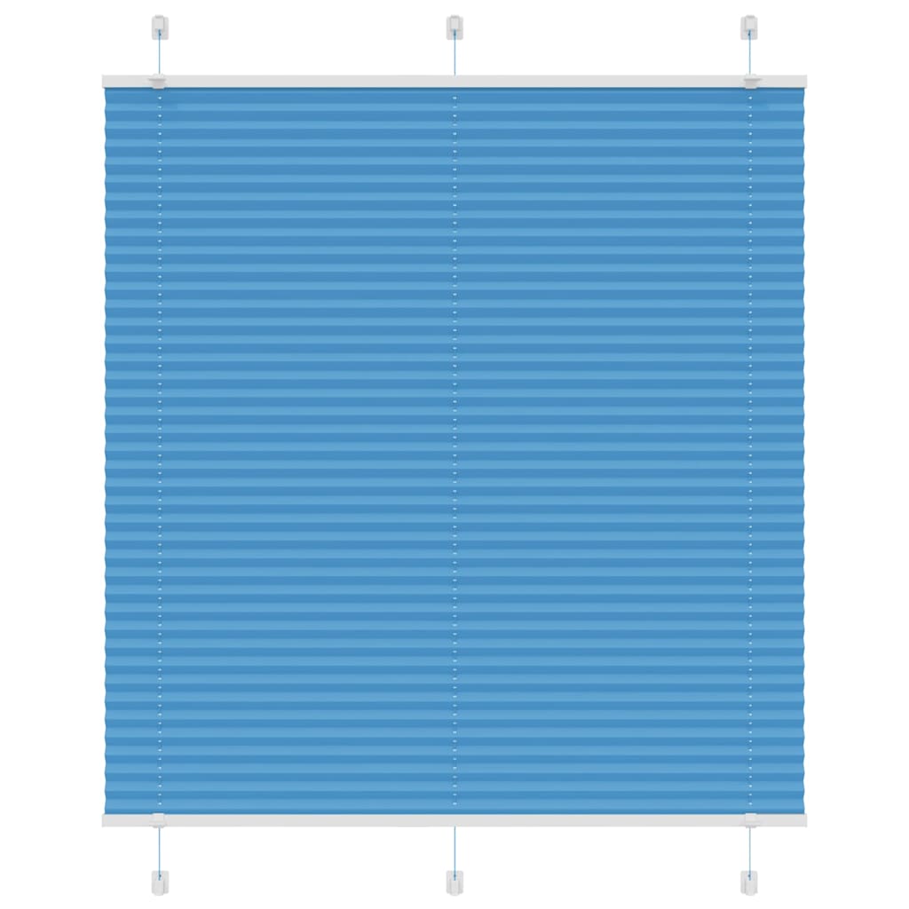 Pleated Blind Blue 115x150 cm Fabric Width 114.4 cm Polyester - Direct Imports