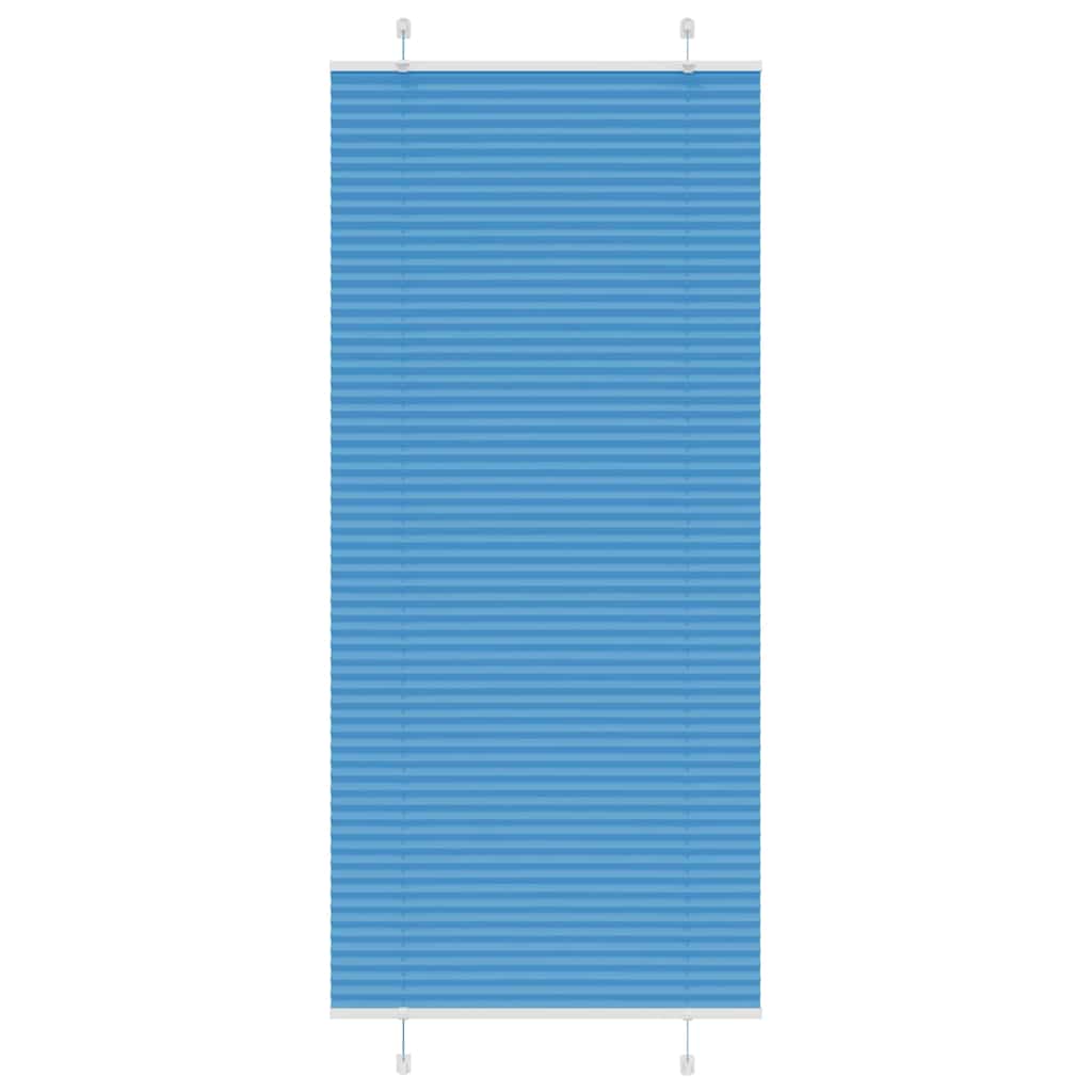 Pleated Blind Blue 90x200 cm Fabric Width 89.4 cm Polyester - Charlotte Dunes