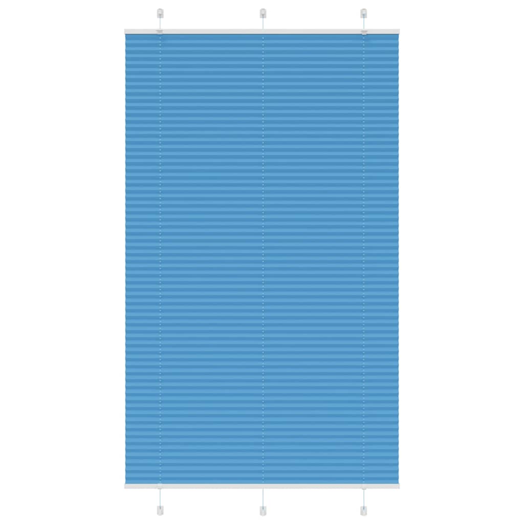 Pleated Blind Blue 115x200 cm Fabric Width 114.4 cm Polyester - Discount Dealers