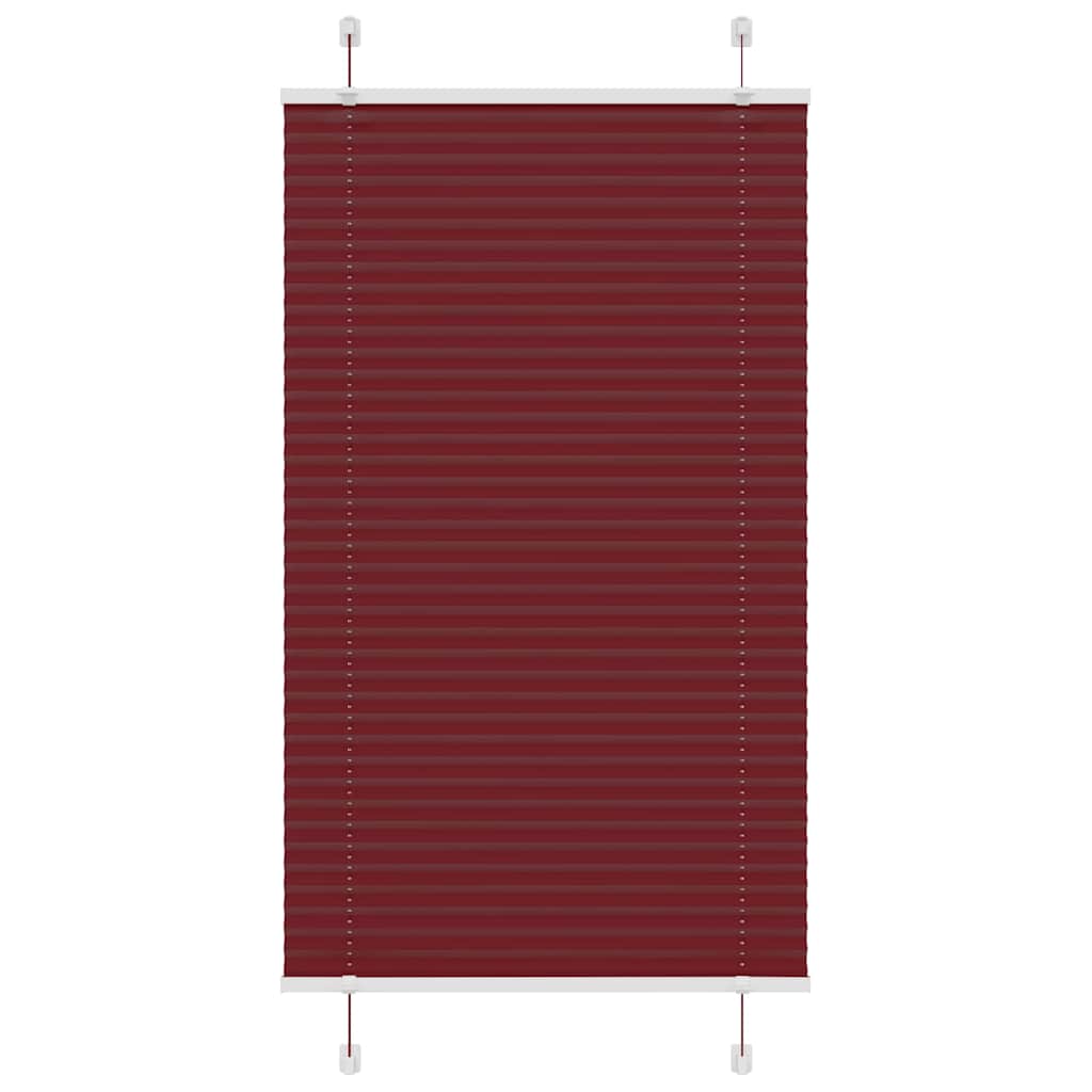 Pleated Blind Bordeaux Red 70x100 cm Fabric Width 69.4 cm Polyester - Merkel Designers