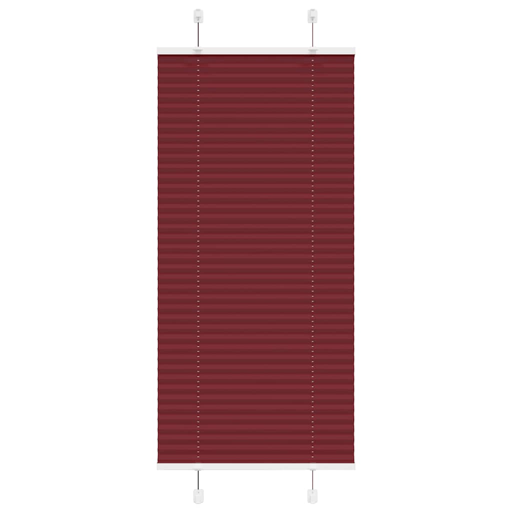 Pleated Blind Bordeaux Red 60x150 cm Fabric Width 59.4 cm Polyester - Direct Imports