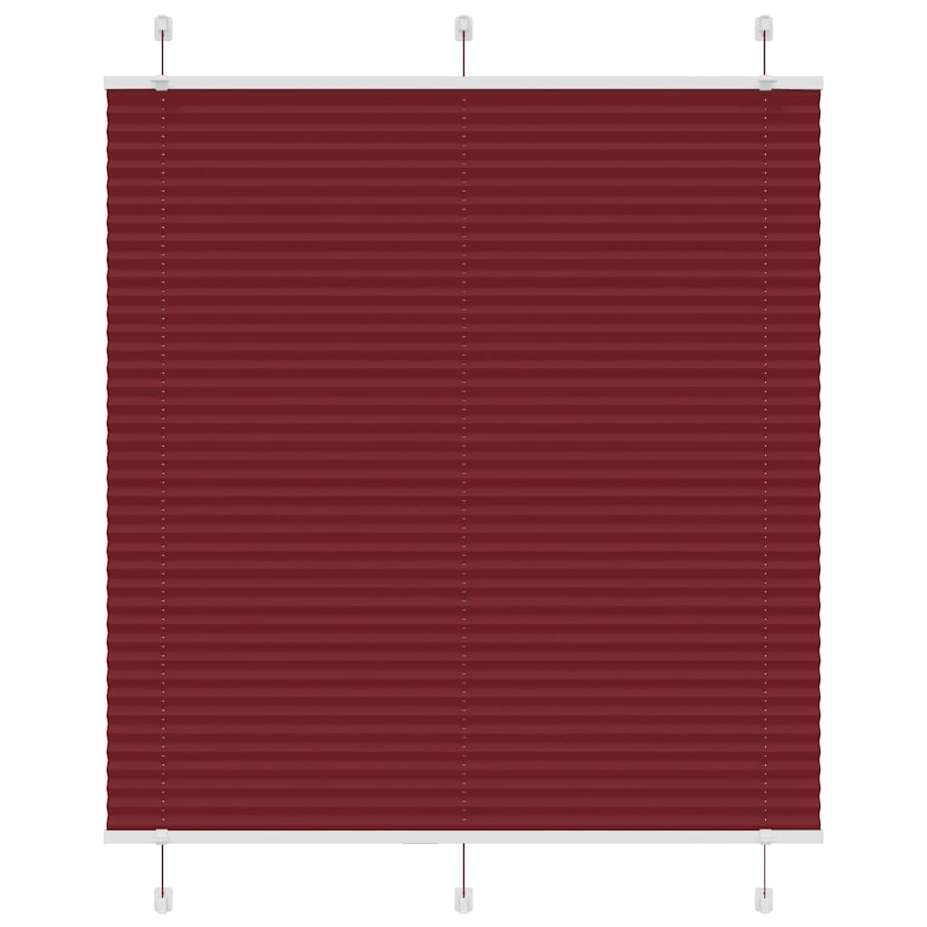 Pleated Blind Bordeaux Red 115x150 cm Fabric Width 114.4 cm Polyester - All Things Good