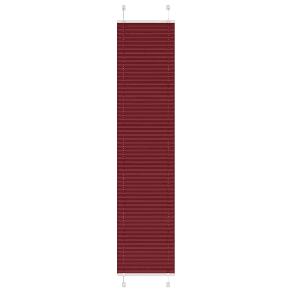 Pleated Blind Bordeaux Red 45x200 cm Fabric Width 44.4 cm Polyester - Direct Imports