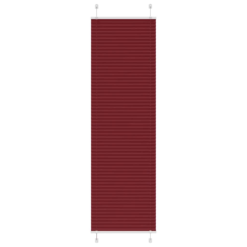 Pleated Blind Bordeaux Red 60x200 cm Fabric Width 59.4 cm Polyester - Decor Base