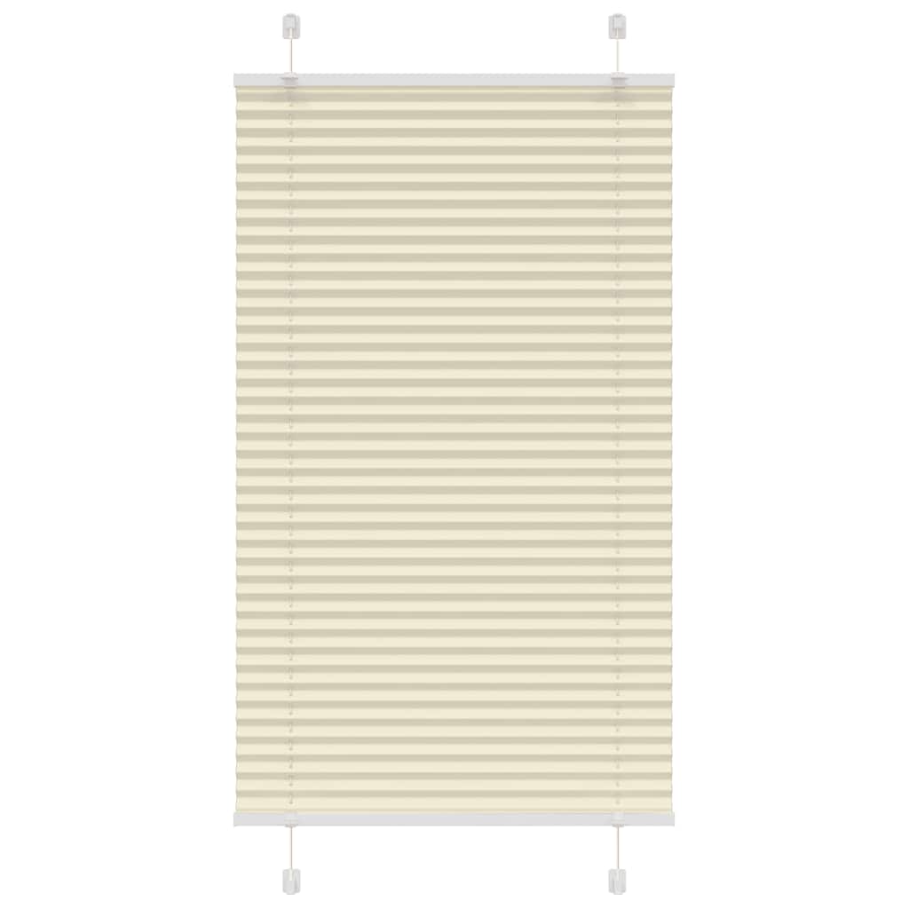 Pleated Blind Cream 70x100 cm Fabric Width 69.4 cm Polyester - Design Hut