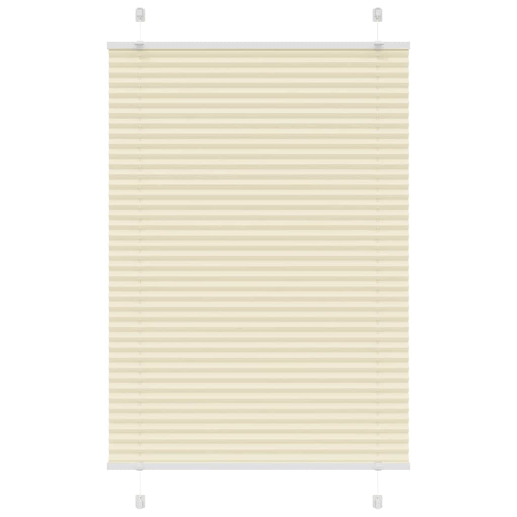 Pleated Blind Cream 95x100 cm Fabric Width 94.4 cm Polyester - Brittle & Co