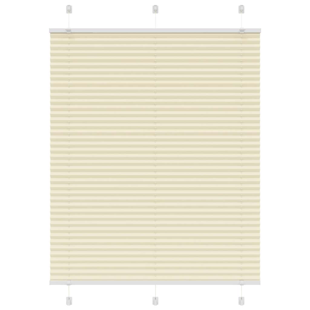 Pleated Blind Cream 110x100 cm Fabric Width 109.4 cm Polyester - The Home Maker