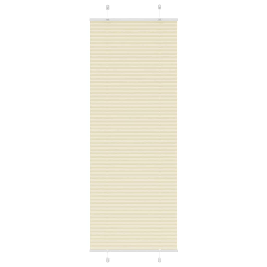 Pleated Blind Cream 75x200 cm Fabric Width 74.4 cm Polyester - Decor Base