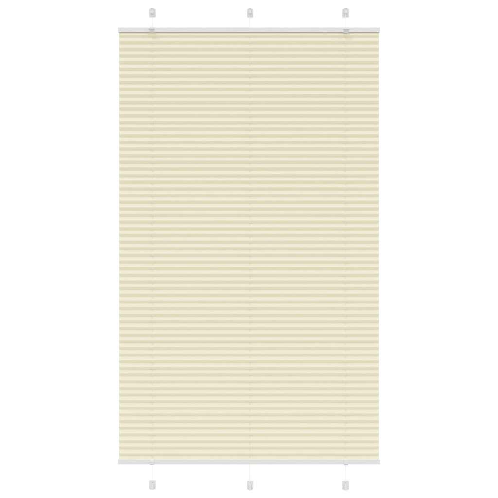 Pleated Blind Cream 120x200 cm Fabric Width 119.4 cm Polyester - Decor Base