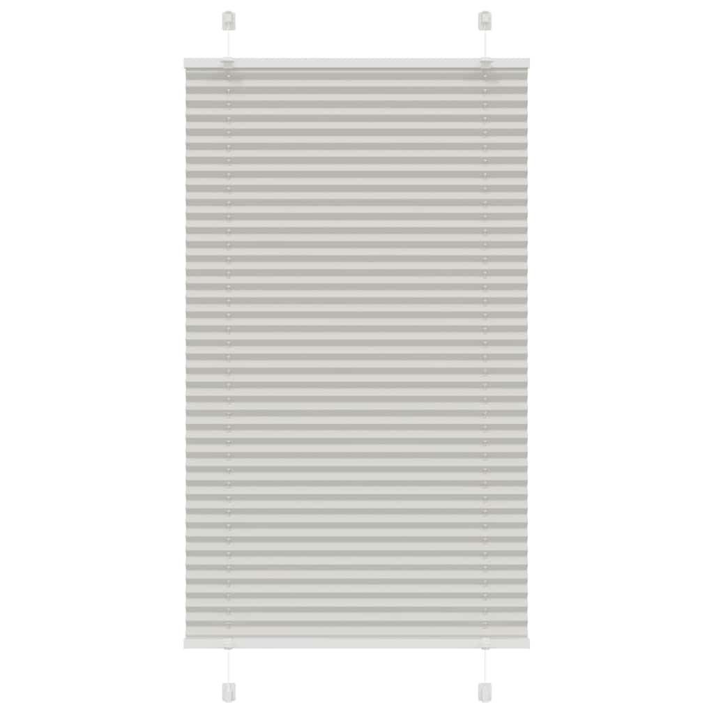 Pleated Blind Light Grey 70x100 cm Fabric Width 69.4 cm Polyester - Casper Homes