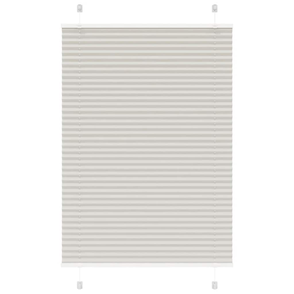 Pleated Blind Light Grey 95x100 cm Fabric Width 94.4 cm Polyester - Merlin Deals
