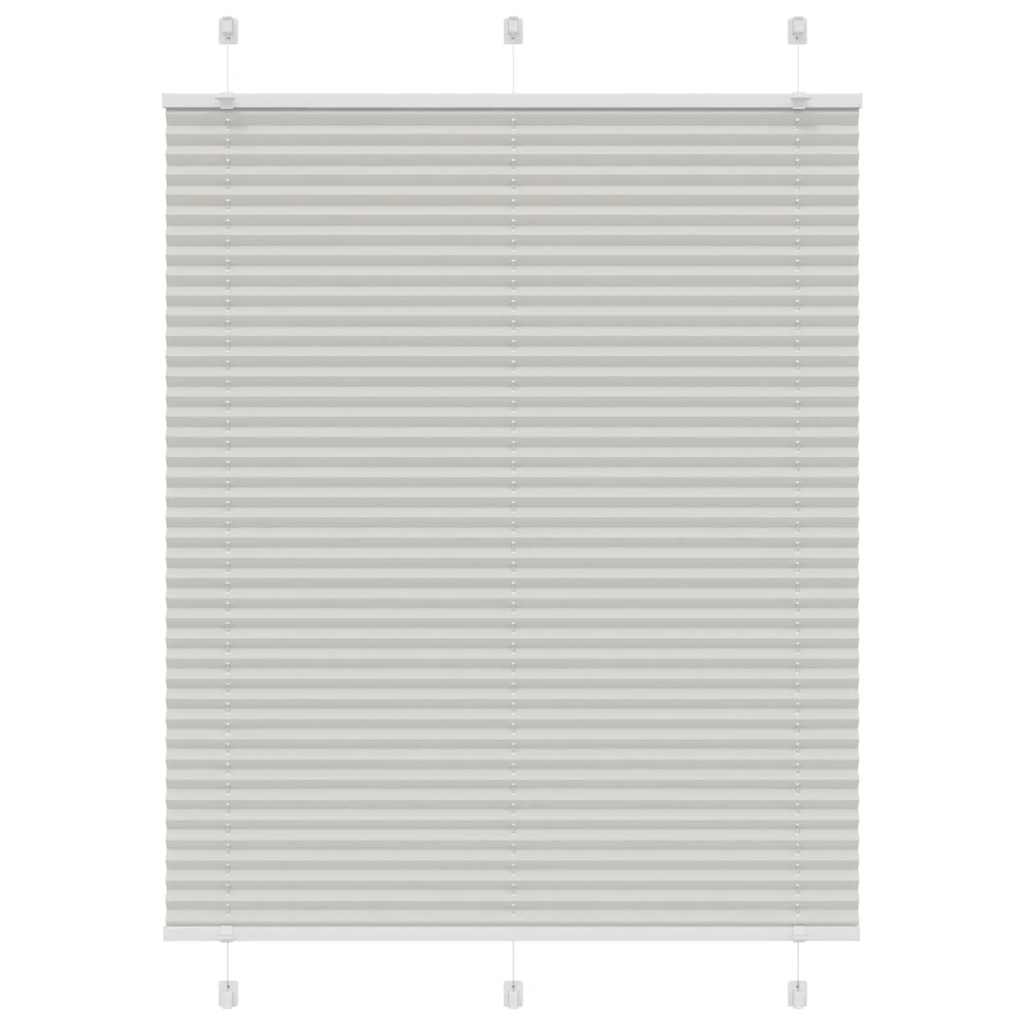 Pleated Blind Light Grey 110x100 cm Fabric Width 109.4 cm Polyester - Merlin Deals