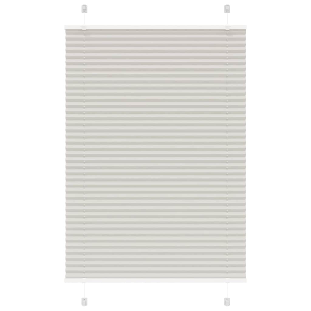 Pleated Blind Light Grey 90x150 cm Fabric Width 89.4 cm Polyester - Brittle & Co