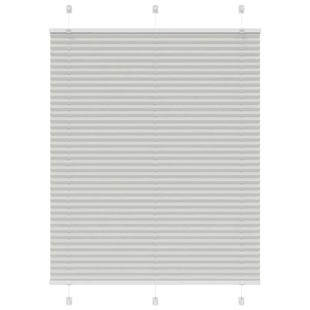 Pleated Blind Light Grey 105x150 cm Fabric Width 104.4 cm Polyester - Style and Chic