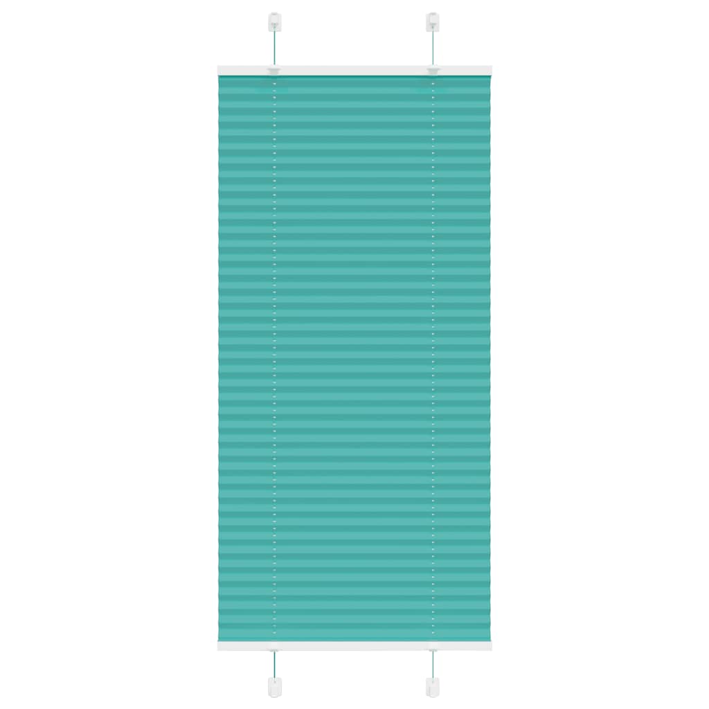 Pleated Blind Petrol Green 65x150 cm Fabric Width 64.4 cm Polyester - Brittle & Co