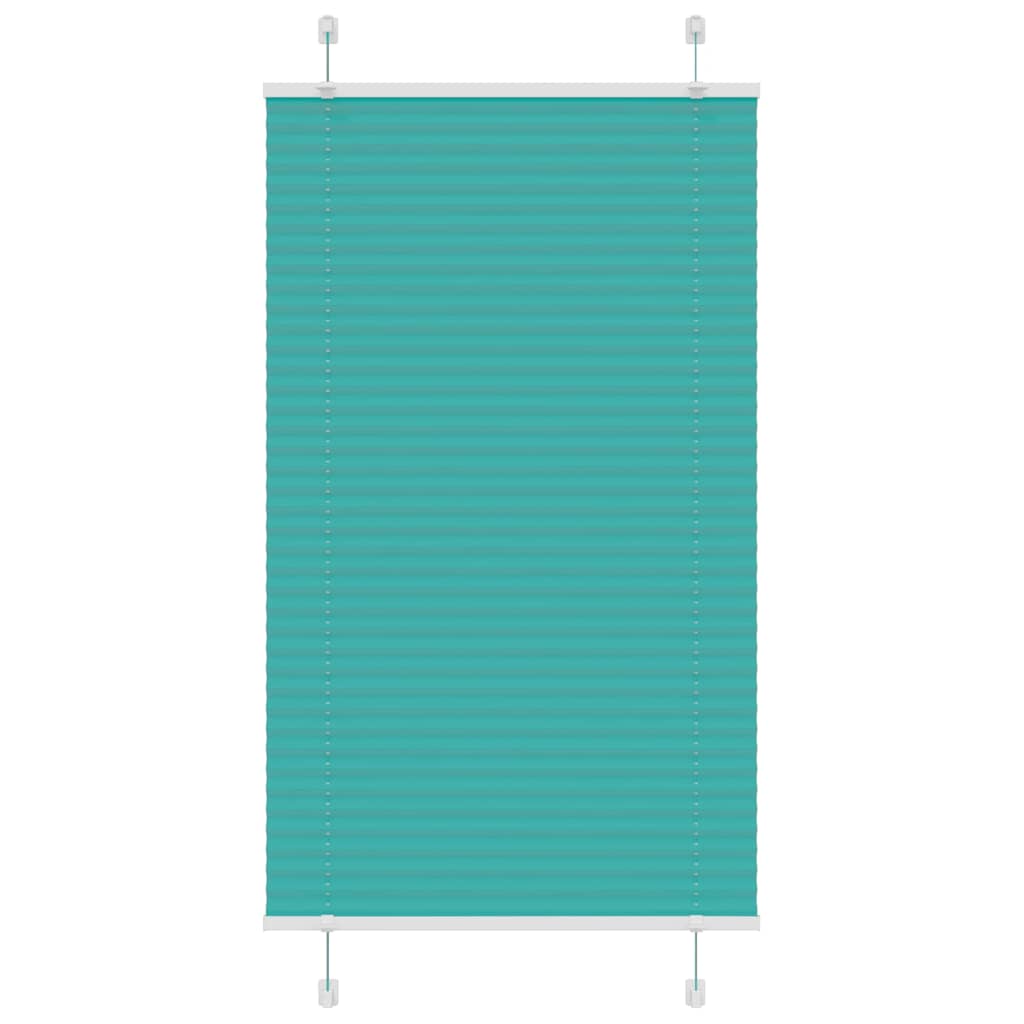 Pleated Blind Petrol Green 70x150 cm Fabric Width 69.4 cm Polyester - Charlotte Dunes