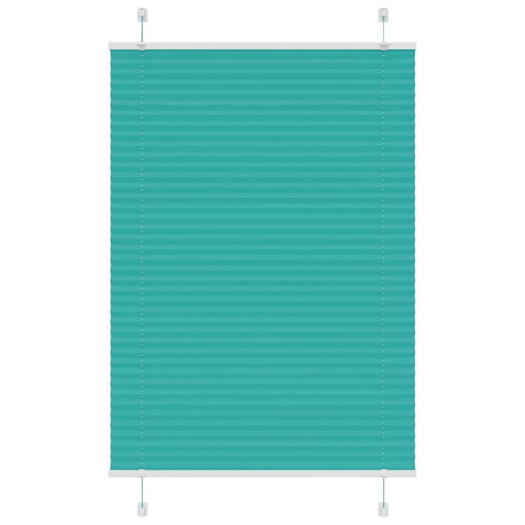 Pleated Blind Petrol Green 85x150 cm Fabric Width 84.4 cm Polyester - Style and Chic