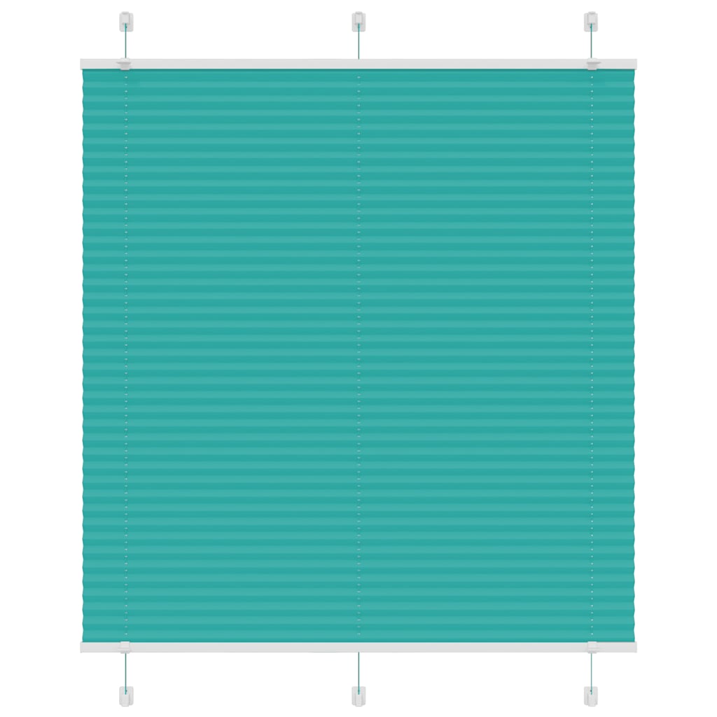 Pleated Blind Petrol Green 120x150 cm Fabric Width 119.4 cm Polyester - All Things Good