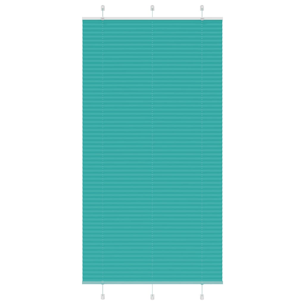 Pleated Blind Petrol Green 110x200 cm Fabric Width 109.4 cm Polyester - Brittle & Co