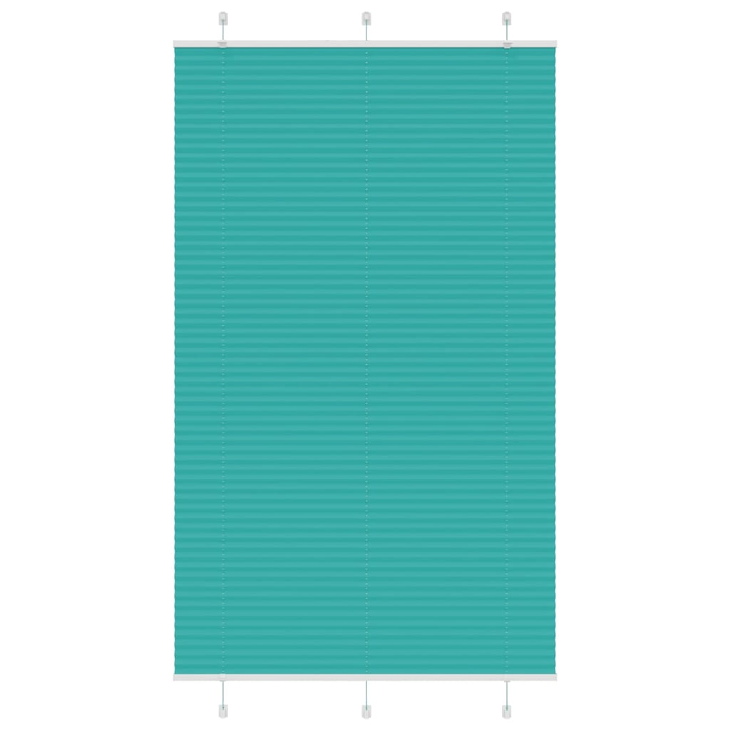 Pleated Blind Petrol Green 115x200 cm Fabric Width 114.4 cm Polyester - Brittle & Co