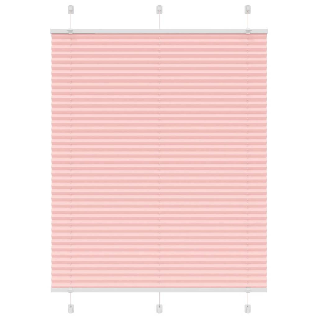 Pleated Blind Pink 105x100 cm Fabric Width 104.4 cm Polyester - Decor Base