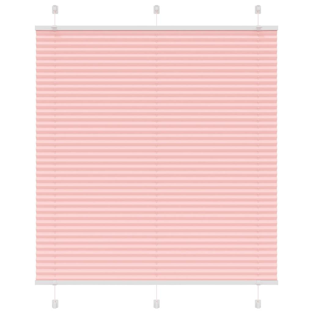 Pleated Blind Pink 120x100 cm Fabric Width 119.4 cm Polyester - Direct Imports