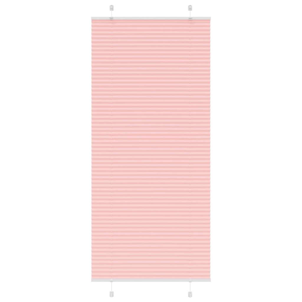 Pleated Blind Pink 100x200 cm Fabric Width 99.4 cm Polyester - Decor Base