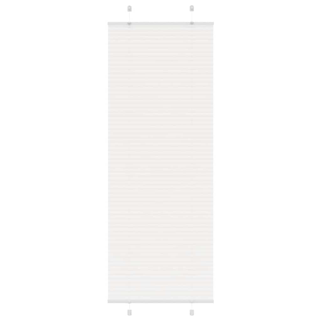 Pleated Blind White 70x200 cm Fabric Width 69.4 cm Polyester - Brittle & Co