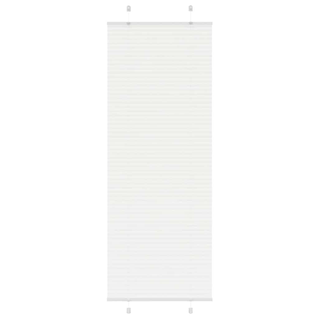 Pleated Blind White 75x200 cm Fabric Width 74.4 cm Polyester - Charlotte Dunes