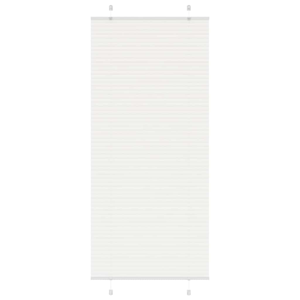 Pleated Blind White 100x200 cm Fabric Width 99.4 cm Polyester - Discount Dealers