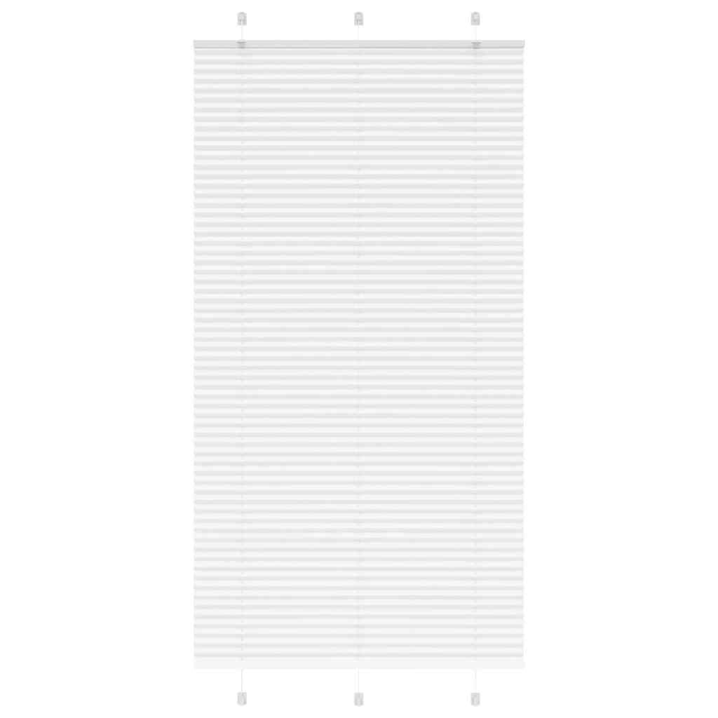 Pleated Blind White 110x200 cm Fabric Width 109.4 cm Polyester - Direct Imports